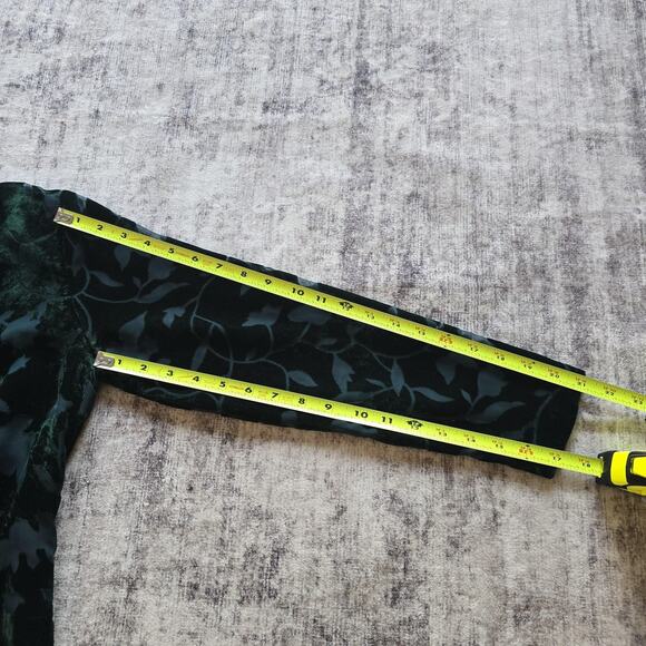 Rabbit Rabbit Designs Jacket Medium Velvet Burnout Floral Sheer VTG 90s Coquette - Picture 9 of 10